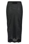 lurex knit midi skirt