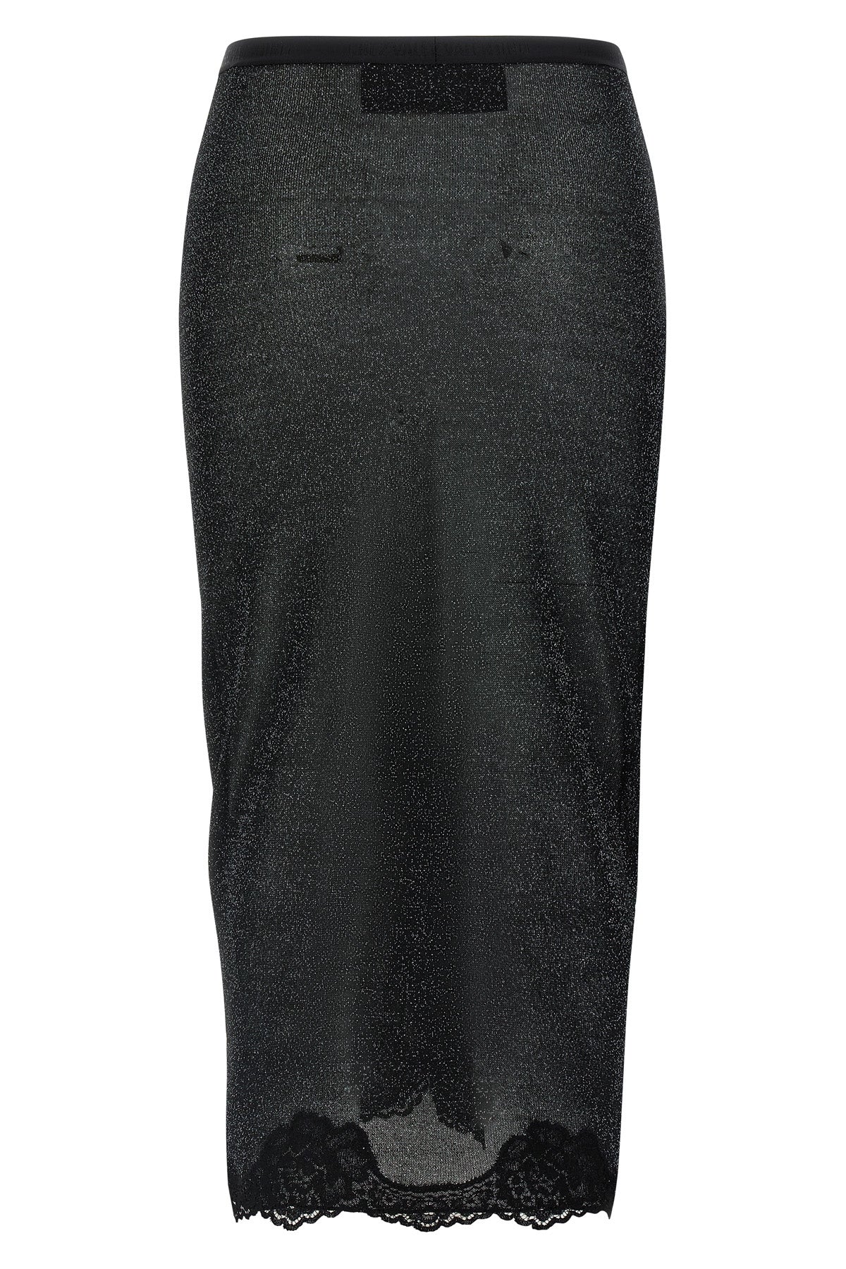 lurex knit midi skirt