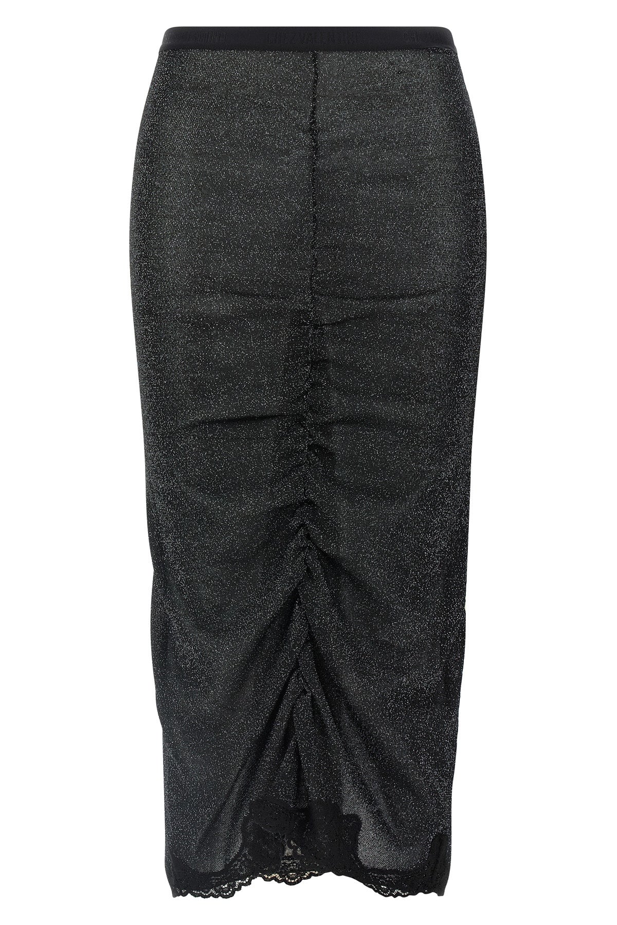 lurex knit midi skirt