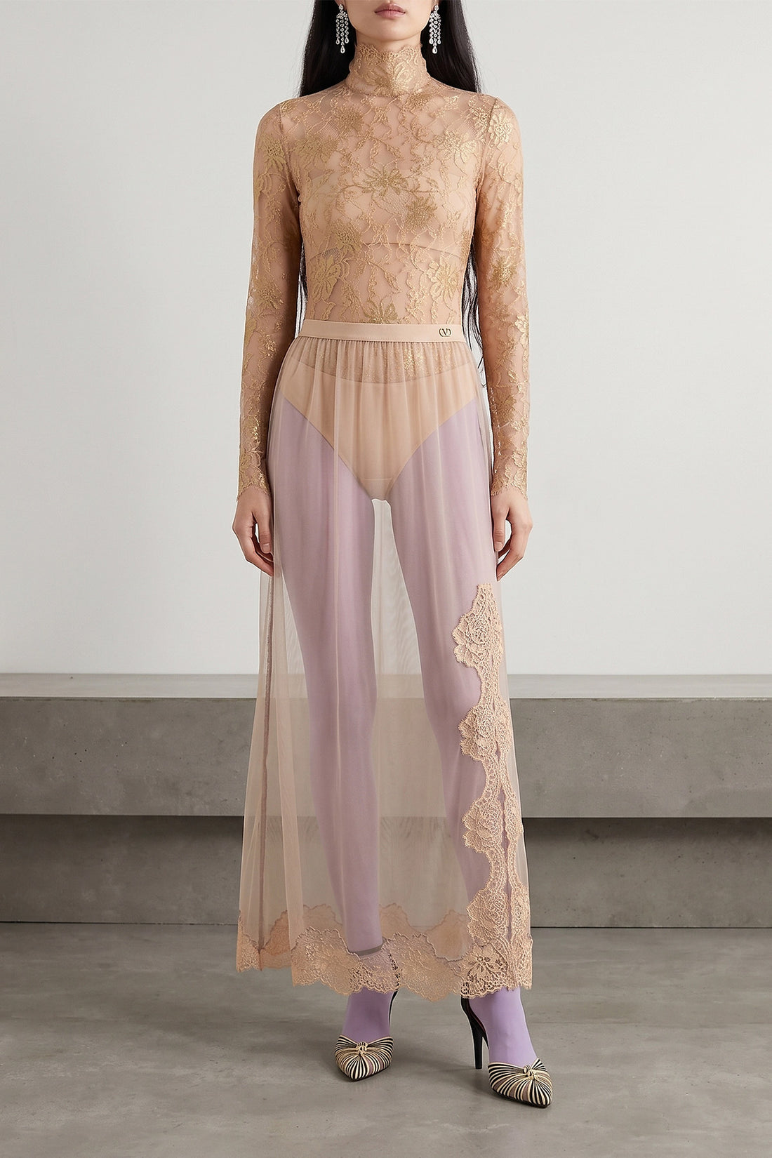VALENTINO GARAVANI M the valentino garavani bodysuit defines a tight silhouette through sophisticated