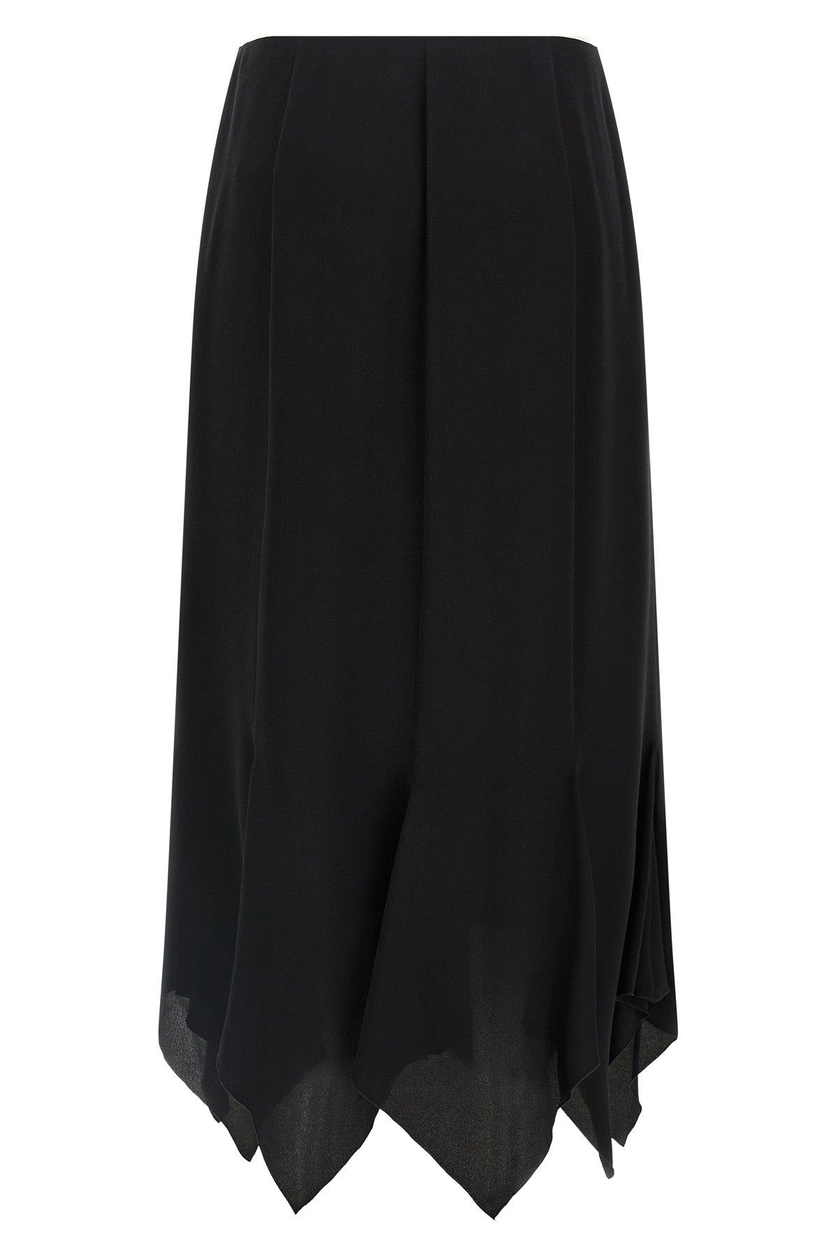 midi skirt in crêpe de chine