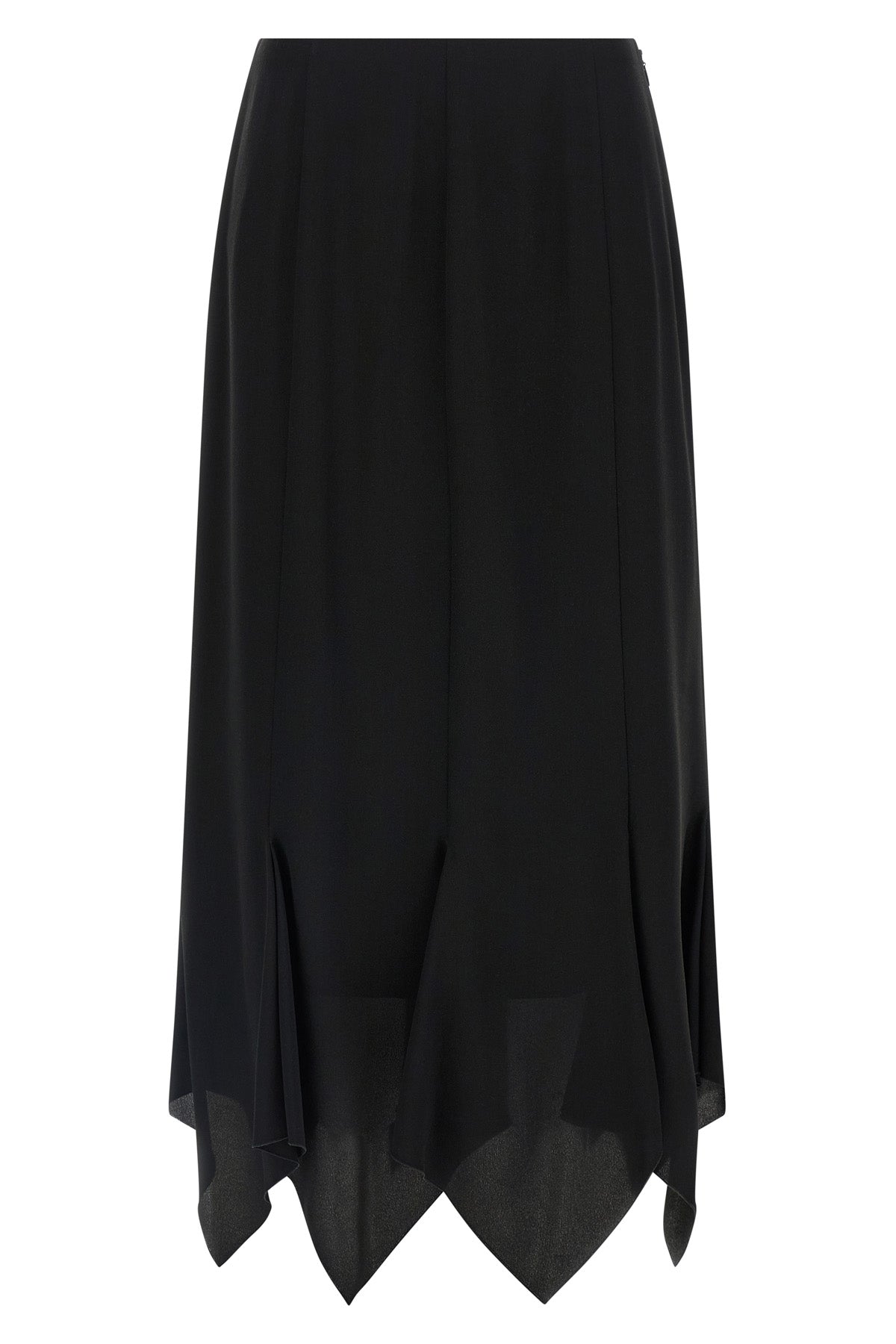 midi skirt in crêpe de chine