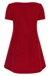 plain wool tweed mini dress