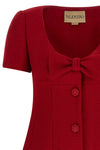 plain wool tweed mini dress