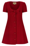 plain wool tweed mini dress