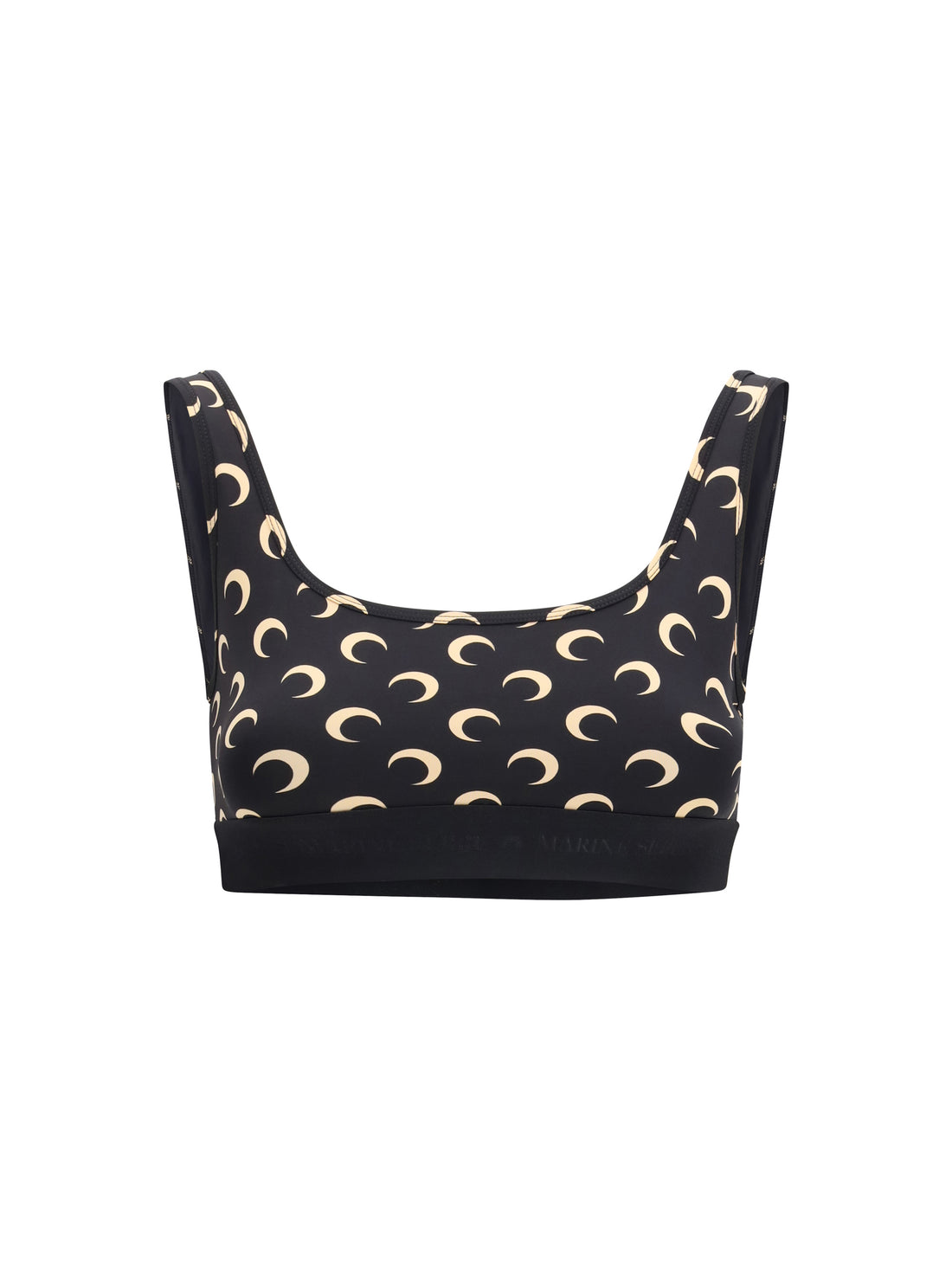 MARINE SERRE M moon recycled jersey sports bra