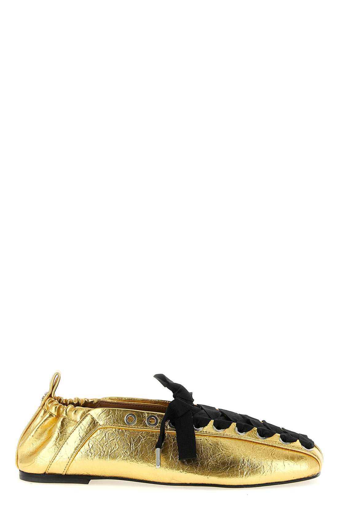GANNI 35 lace-up ballet flats in pélinova®