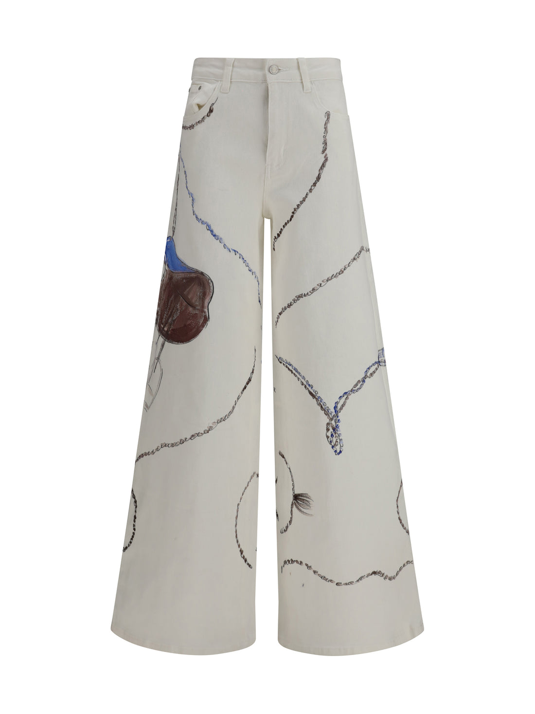 ELLA 38 palazzo long painted jeans in regular fit