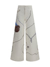 palazzo long painted jeans in regular fit