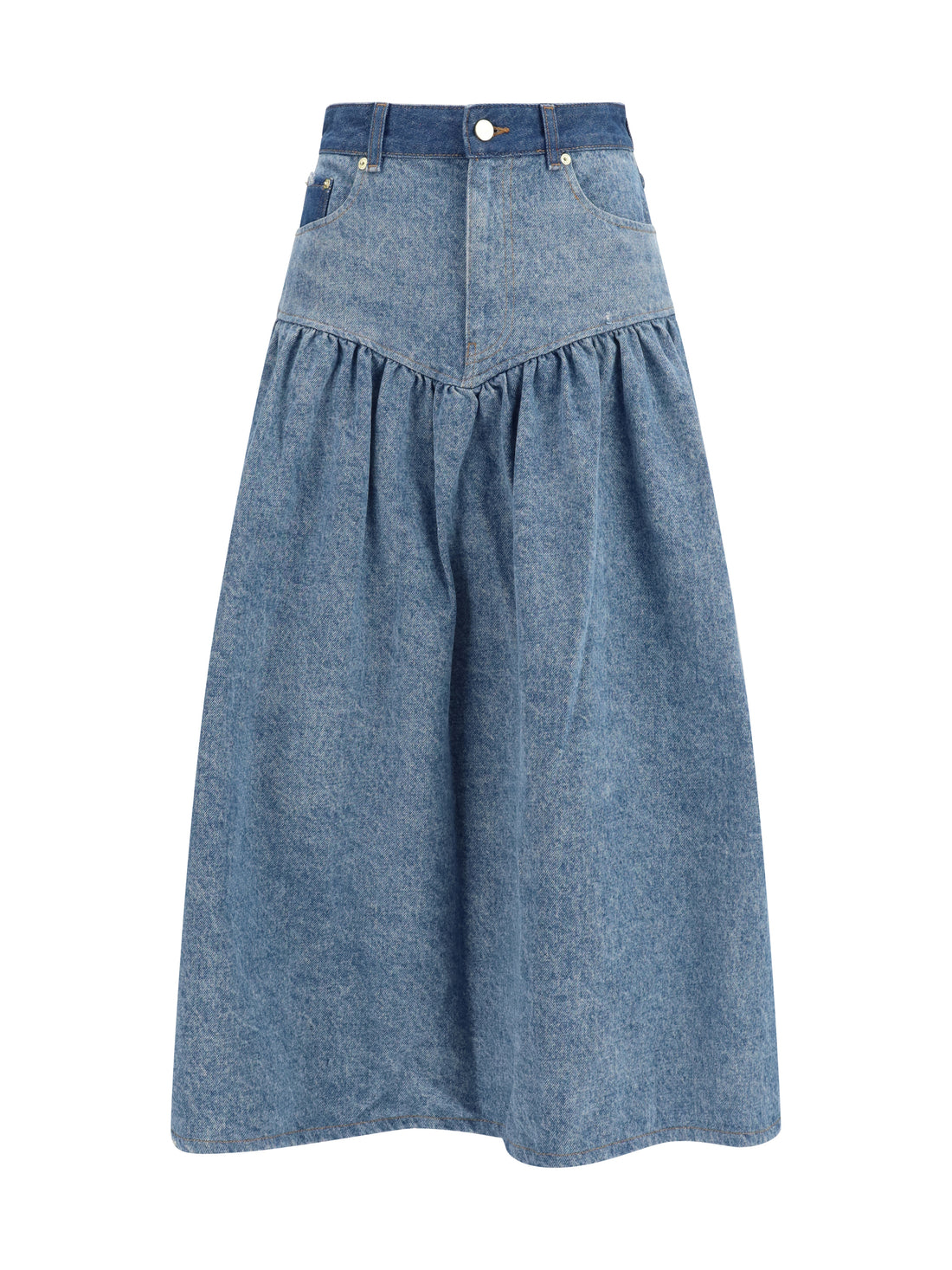 GANNI 36 stretch denim skirt