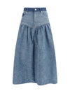 stretch denim skirt