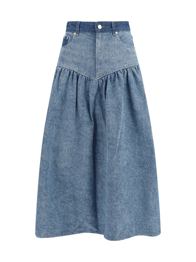 stretch denim skirt