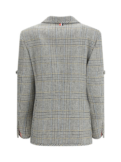 THOM BROWNE 42 prince of wales wool blazer