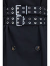 double-breasted cotton trench coat with double belt