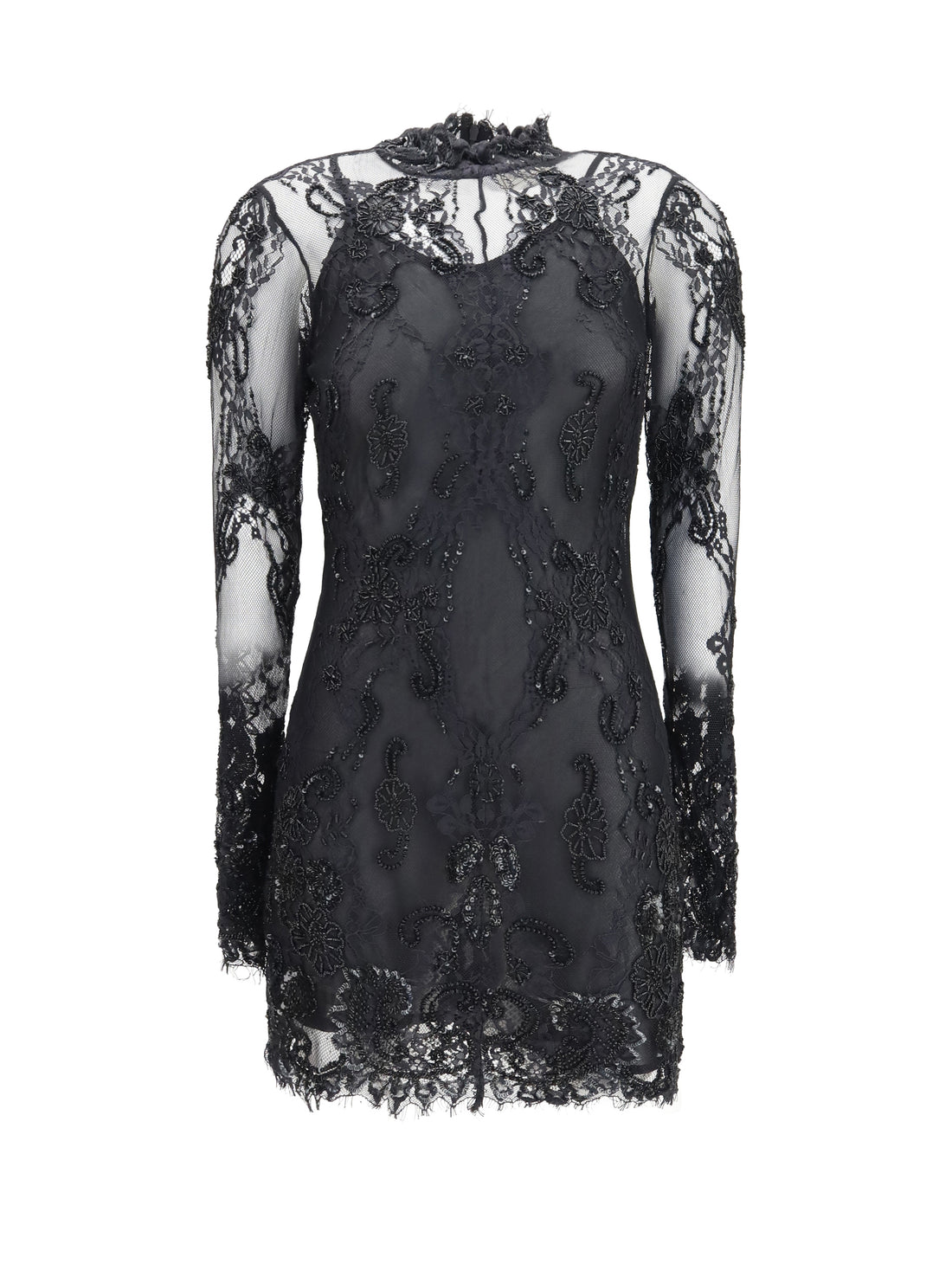 BLUMARINE 40 embroidered lace mini dress