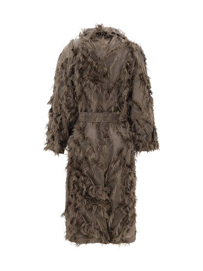 BRUNELLO CUCINELLI 40 coat with fur details