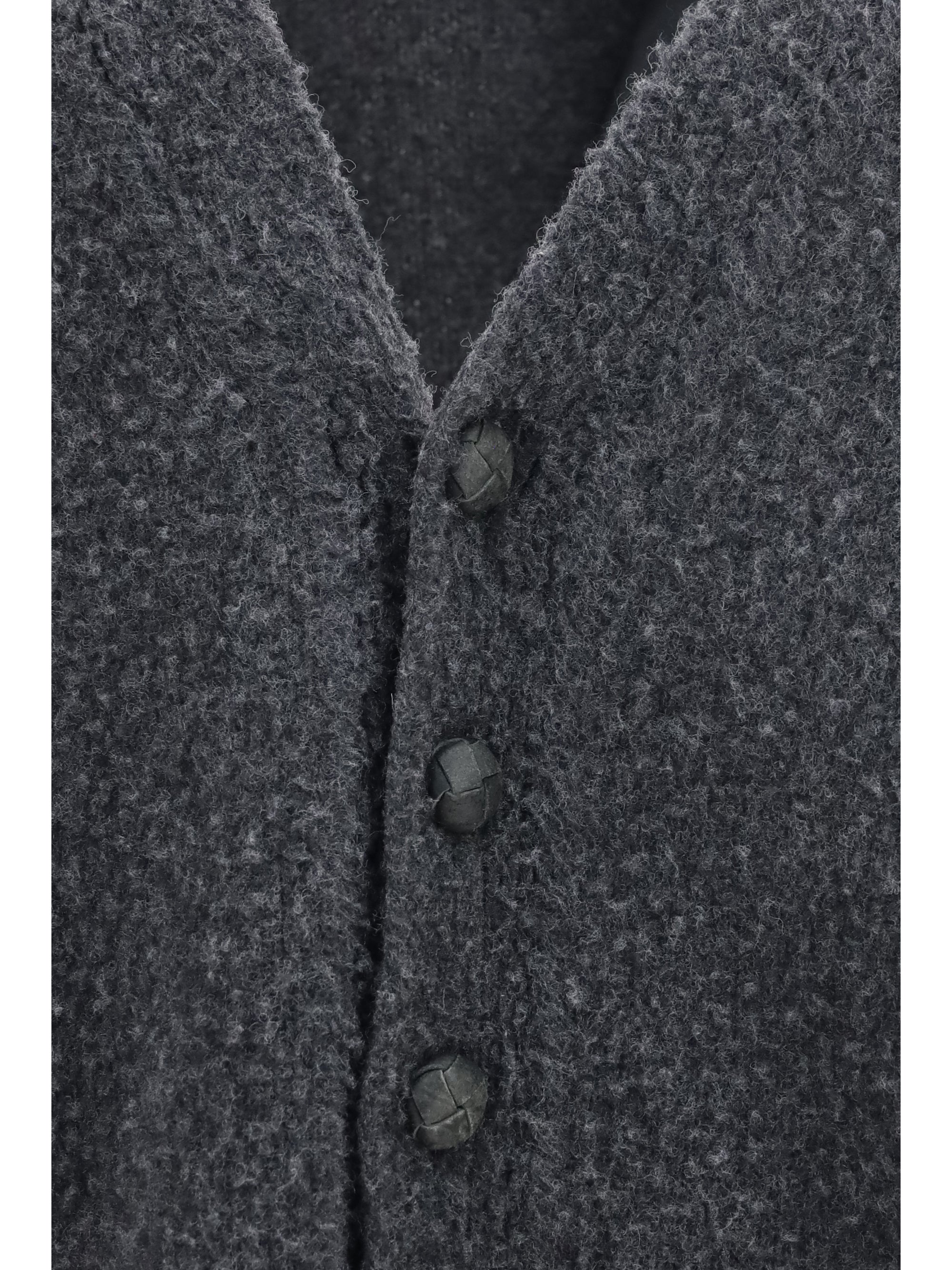 casentino-effect wool cardigan