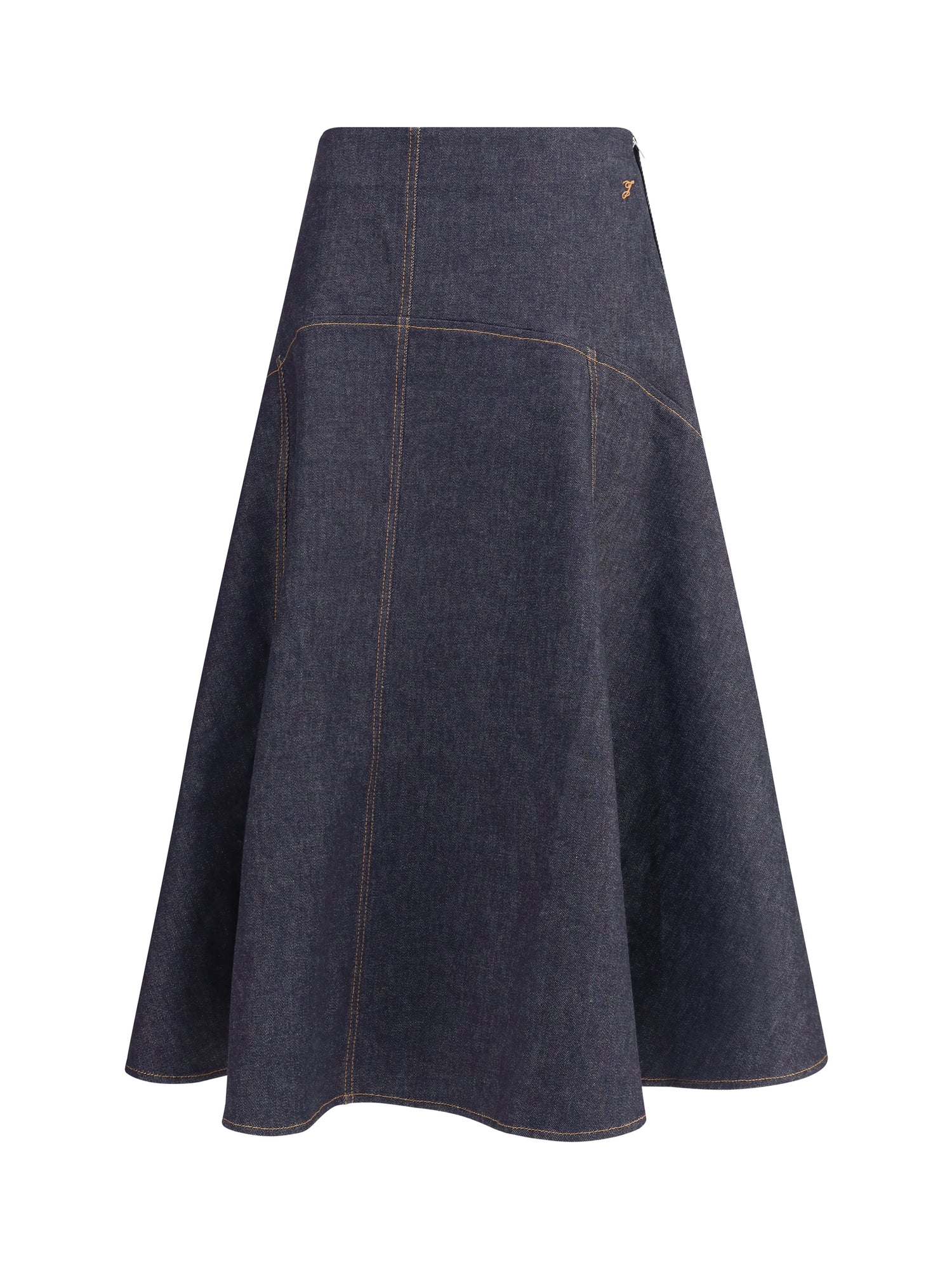 JACQUEMUS 27 denim midi skirt 