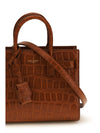 sac de jour handbag in crocodile-embossed leather