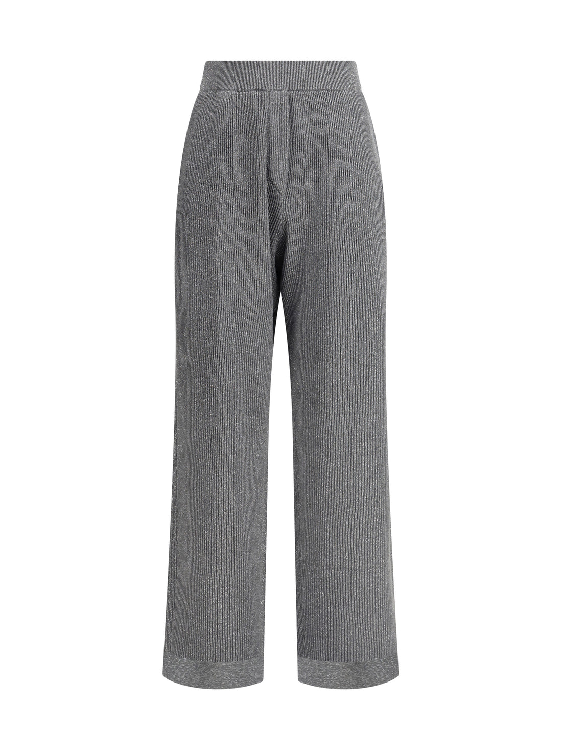 BRUNELLO CUCINELLI L ribbed lurex pants 