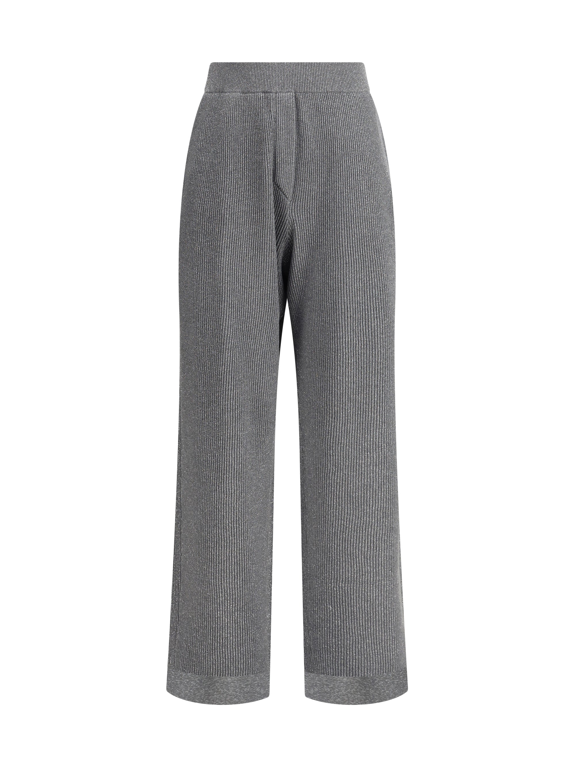 BRUNELLO CUCINELLI L ribbed lurex pants 
