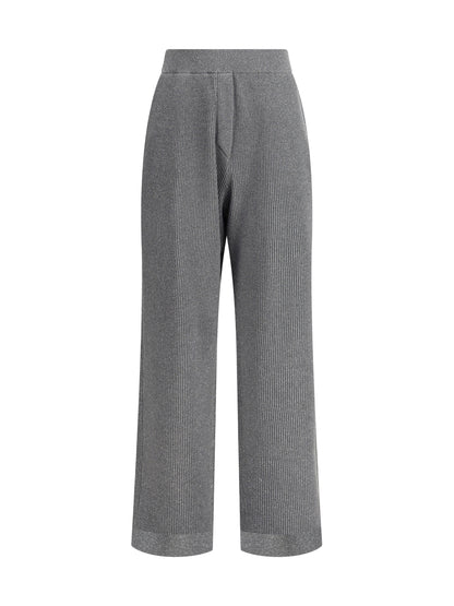 BRUNELLO CUCINELLI L ribbed lurex pants 