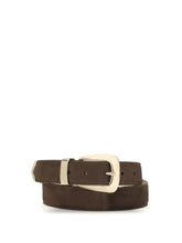 KHAITE 80 suede benny belt 