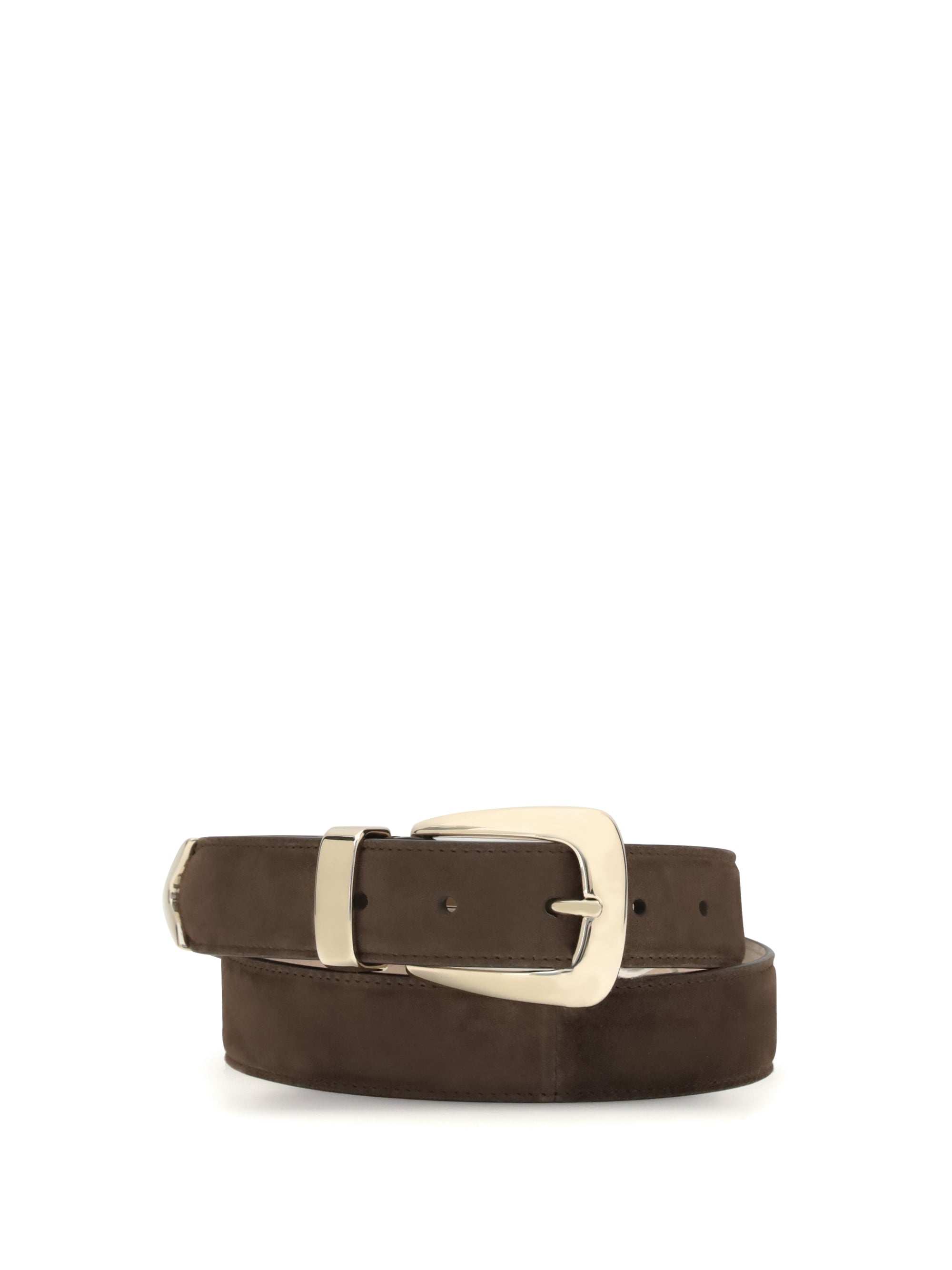 KHAITE 80 suede benny belt 
