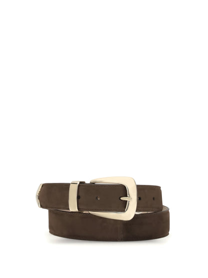 KHAITE 80 suede benny belt 