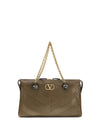 medium panthea chevron patchwork shoulder bag