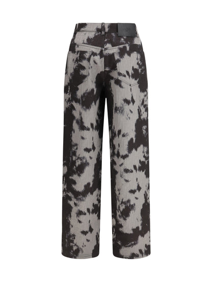 FENDI 38 ff animalier print jeans