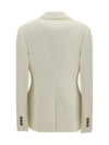 stretch wool blazer with embroidered lapels
