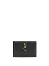 SAINT LAURENT OS micro-grain leather wallet