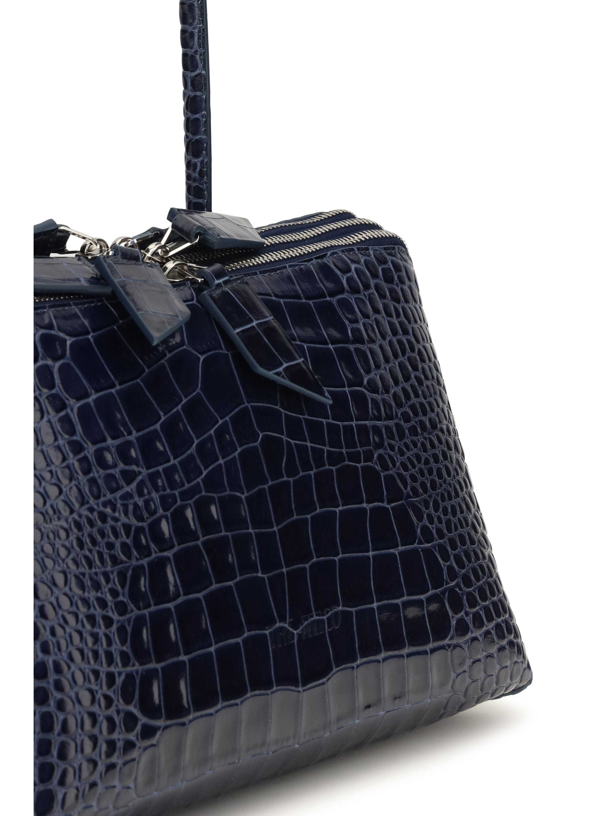l’altra di milano crocodile-effect shoulder bag