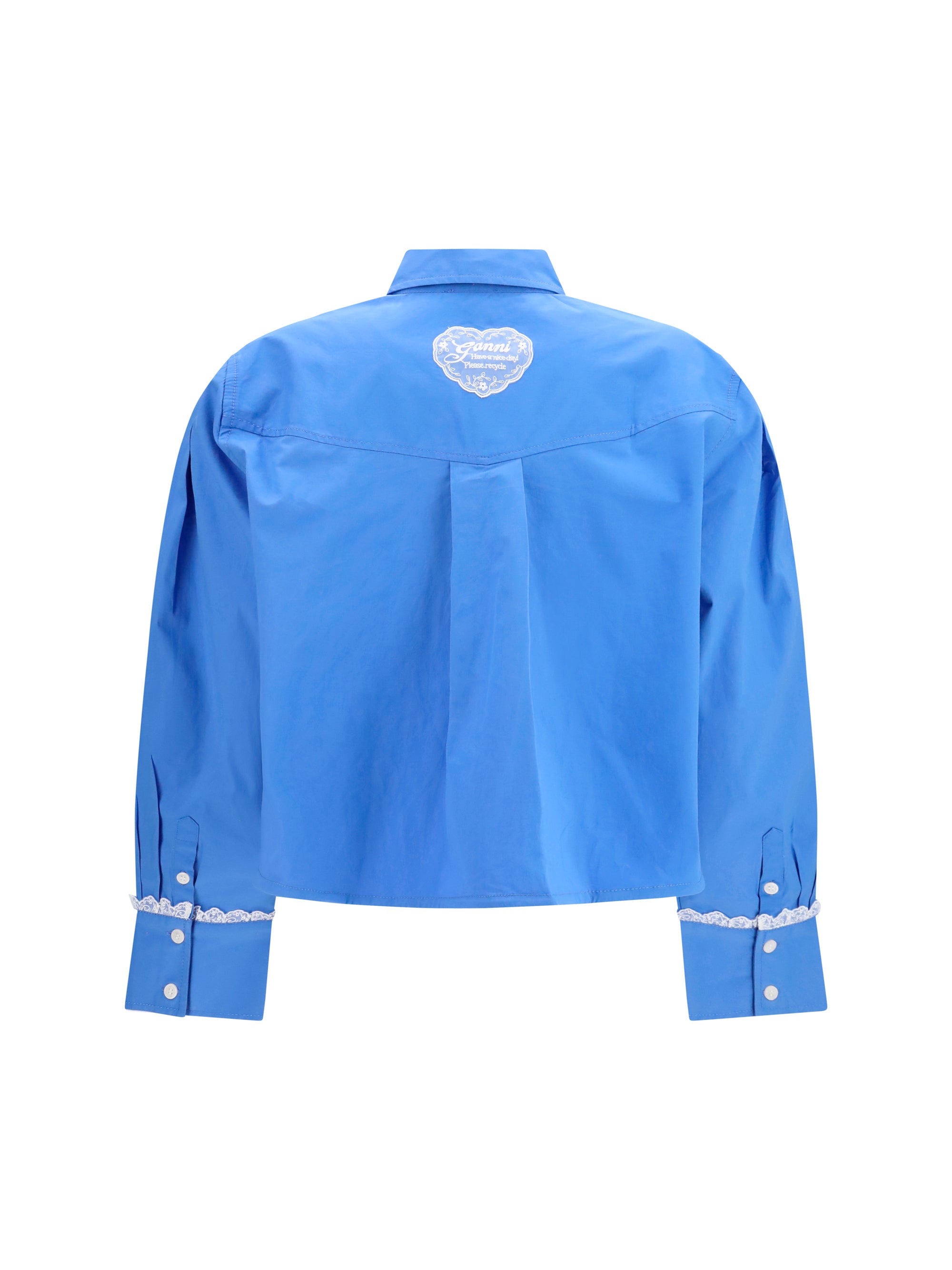 cotton shirt with lace details