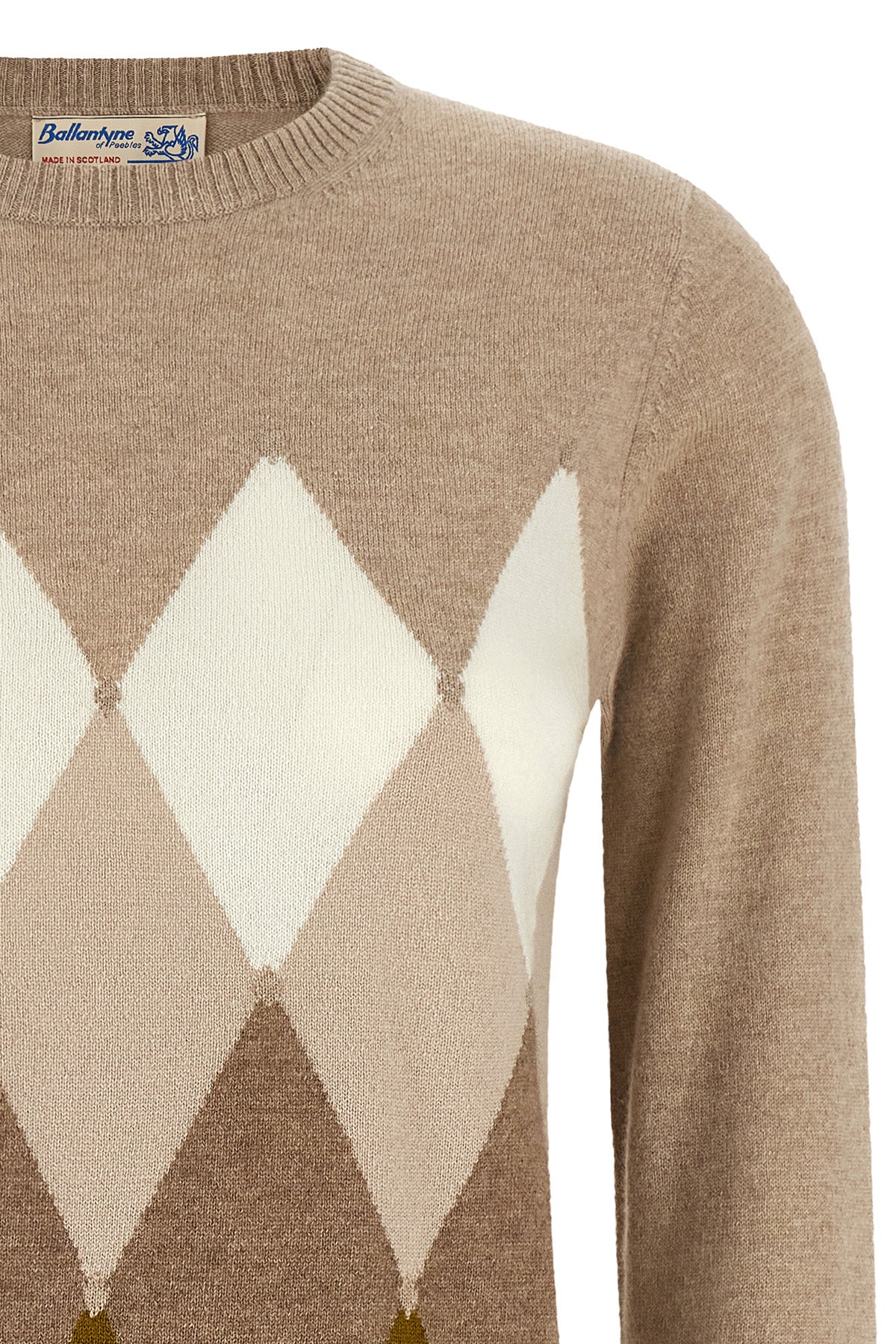 the ballantyne classic diamond crew neck sweater exemplifies knitwear excellence