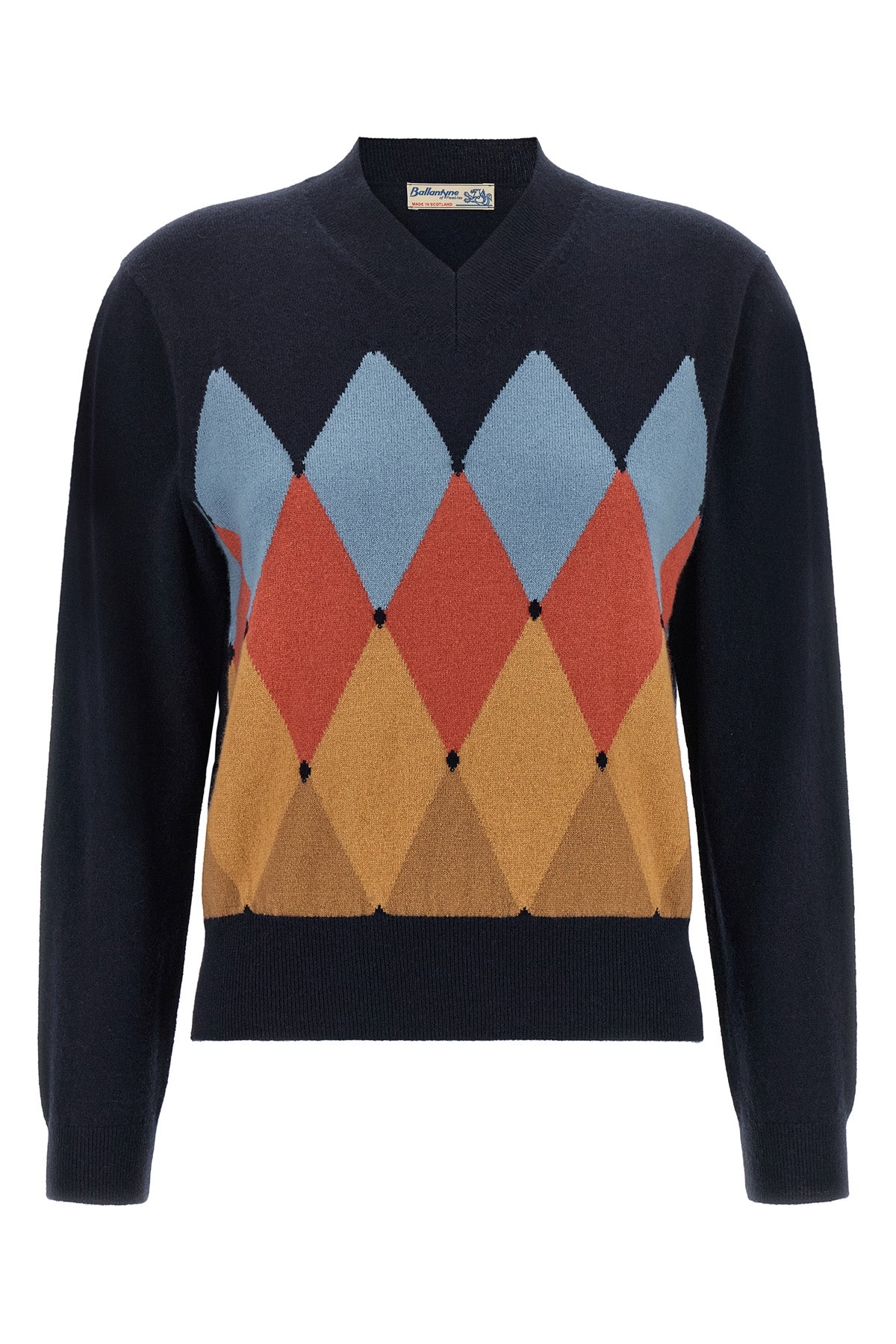 the ballantyne v-neck sweater is made of pure cashmere