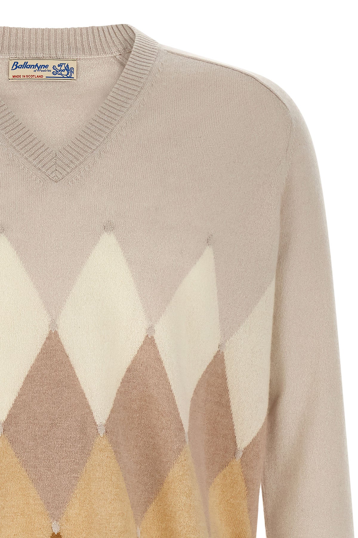 the v-neck sweater ballantyne redefines the codes of traditional knitwear throug