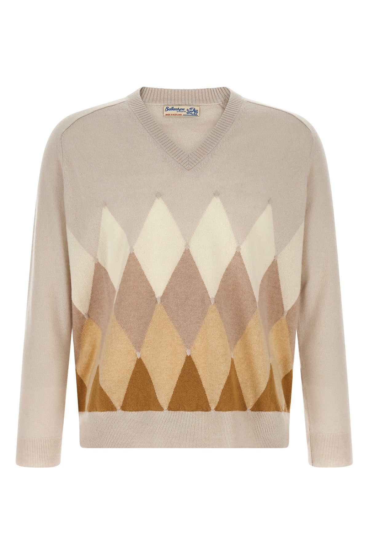 the v-neck sweater ballantyne redefines the codes of traditional knitwear throug