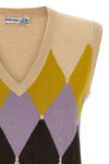 the ballantyne new diamond vest redefines the codes of traditional knitwear thro