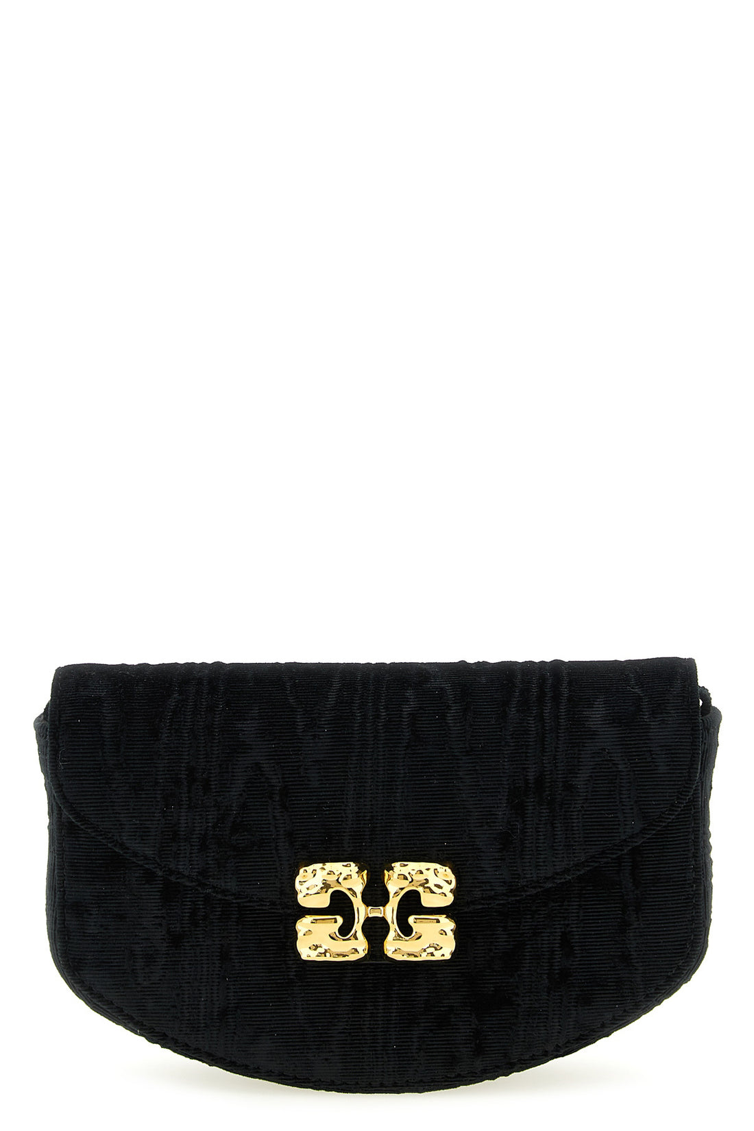 GANNI OS lulu moiré velvet wallet on chain