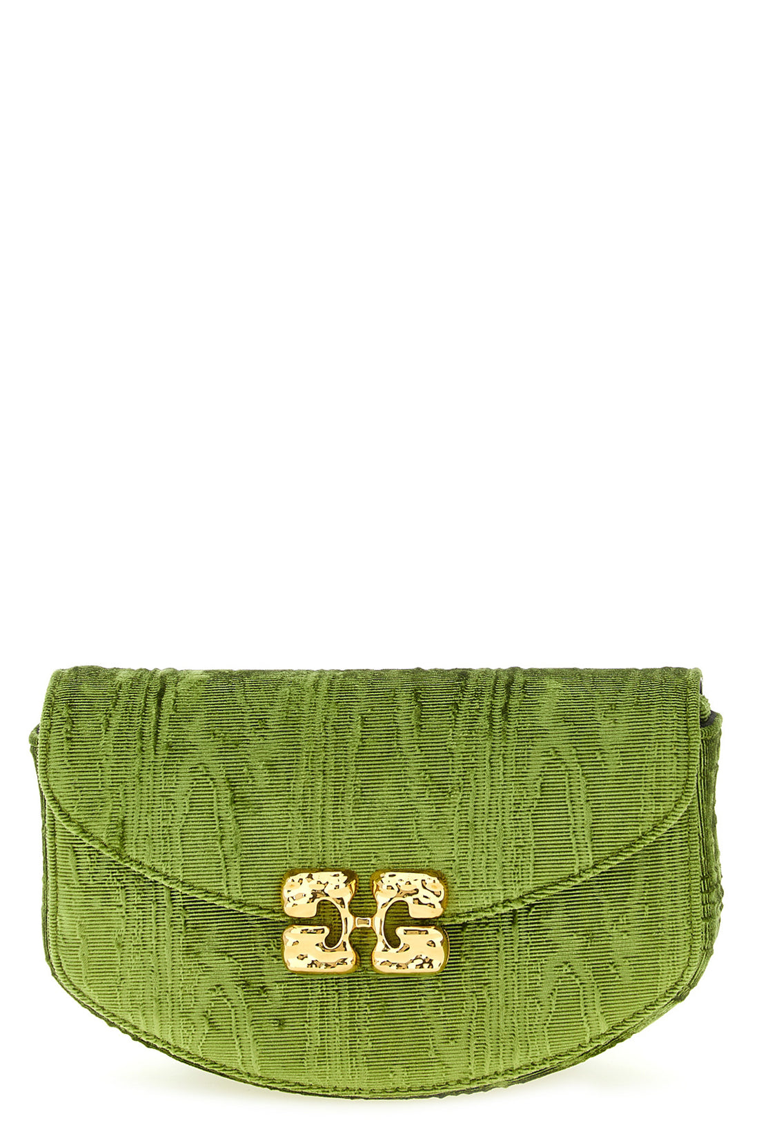 GANNI OS lulu moiré velvet wallet on chain