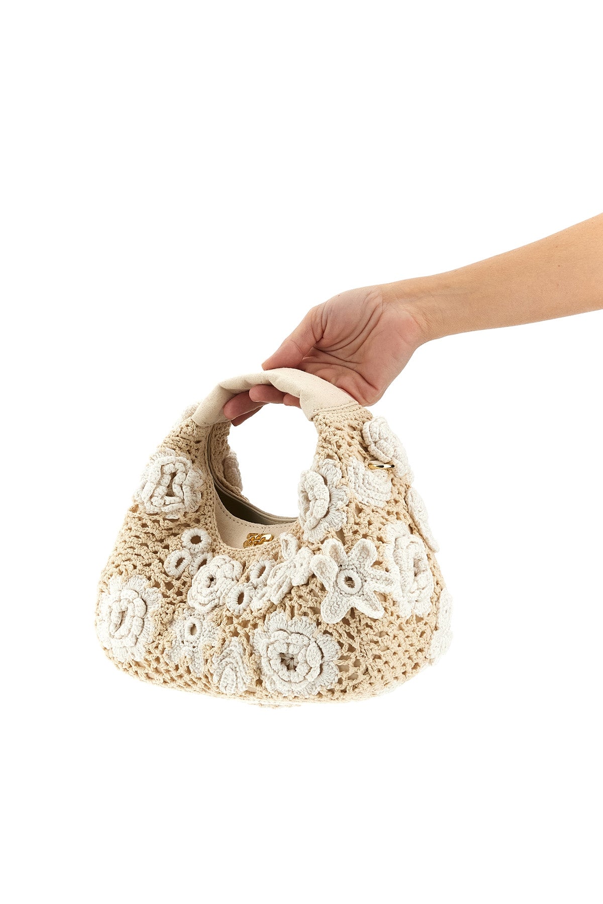 mini hobo crochet cotton handbag