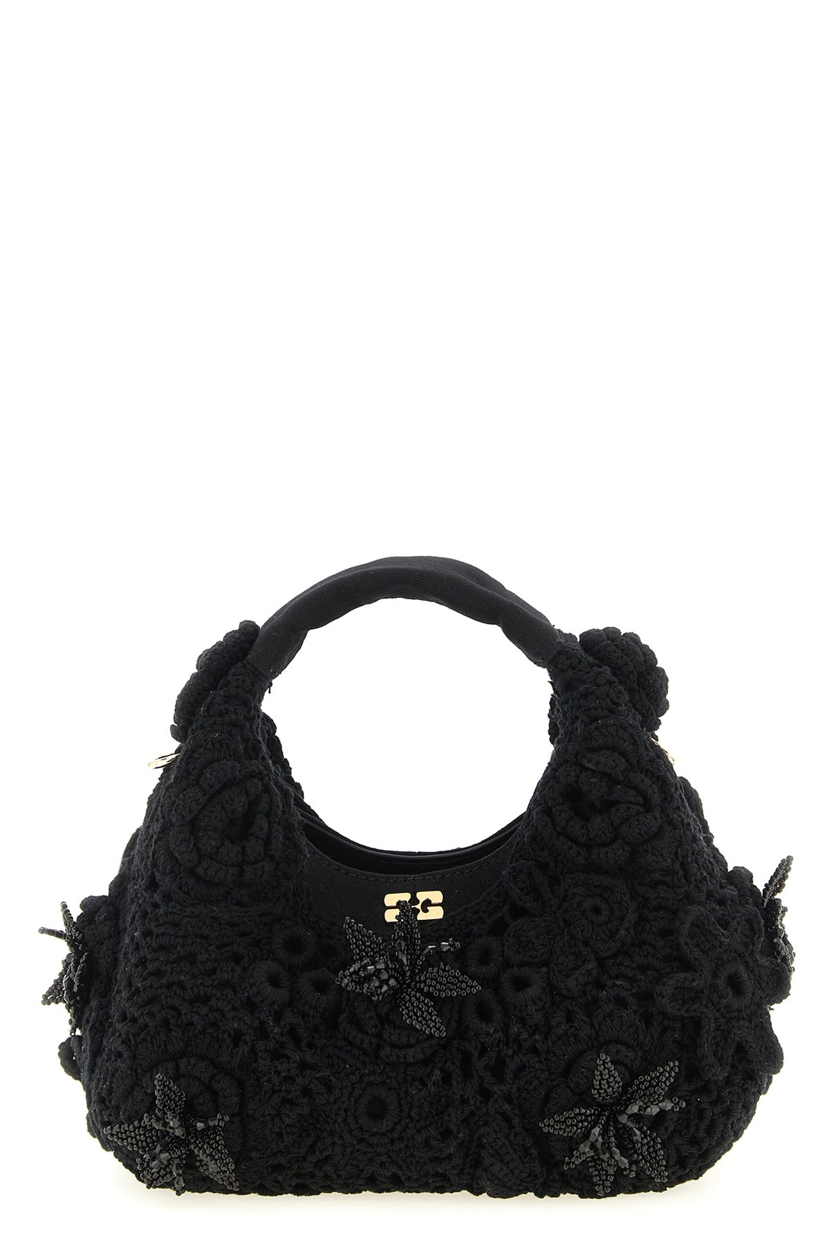 mini hobo crochet cotton handbag