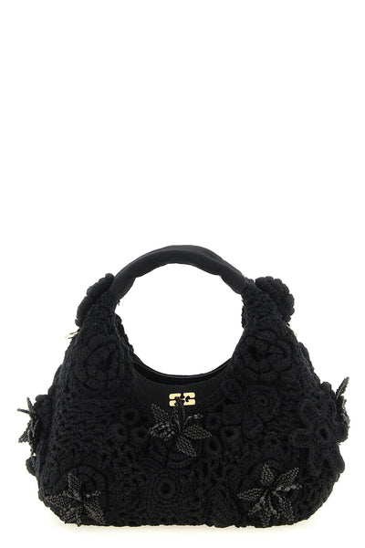 mini hobo crochet cotton handbag