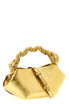 bou mini handbag in craquelé metallic leather-effect fabric