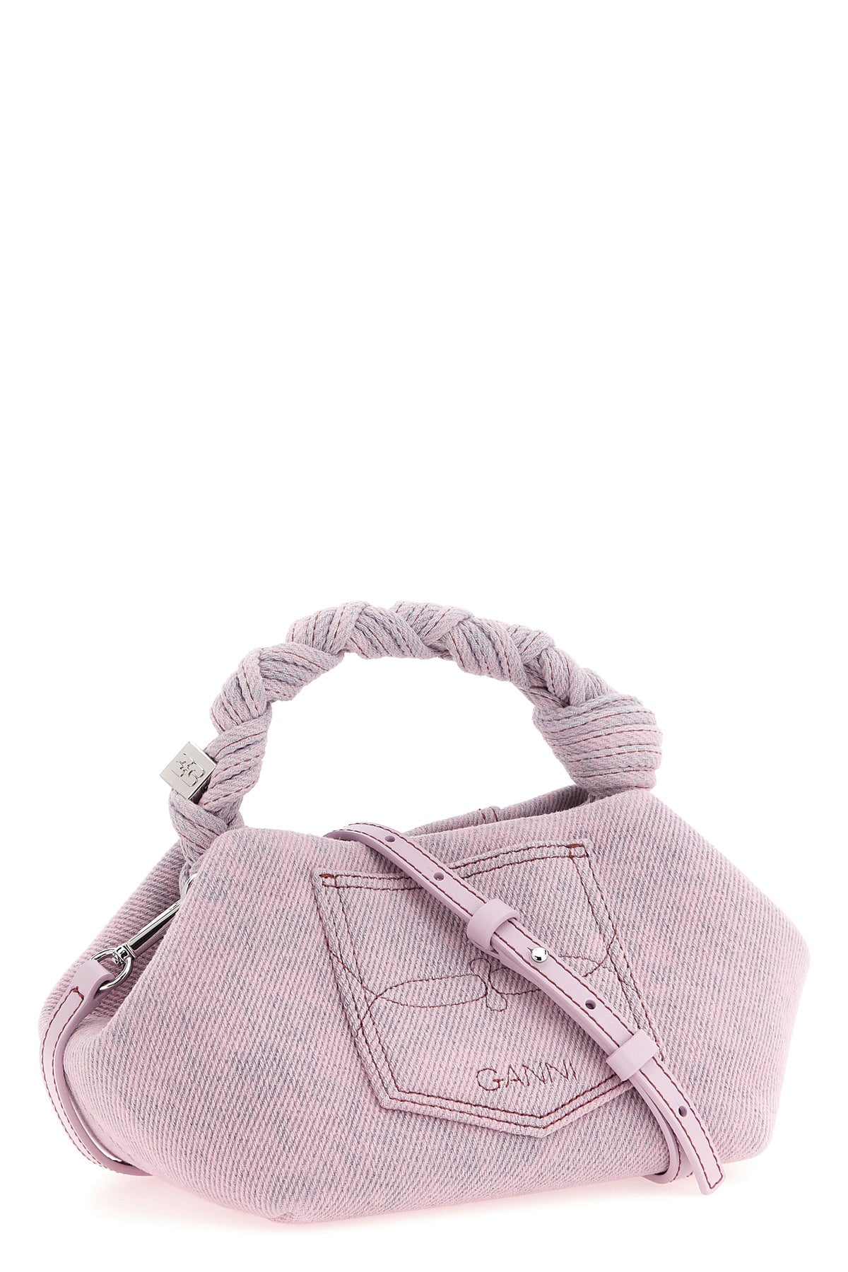 small bou handbag in garment-dyed cotton denim