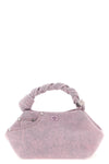 small bou handbag in garment-dyed cotton denim