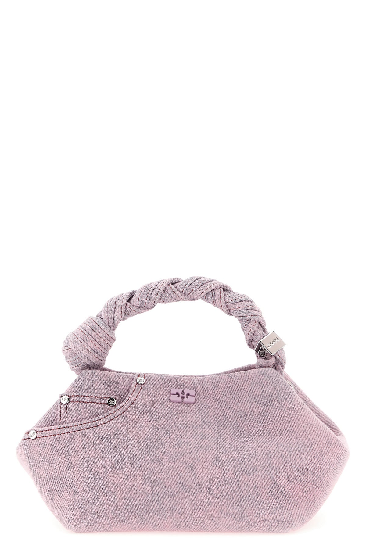 small bou handbag in garment-dyed cotton denim