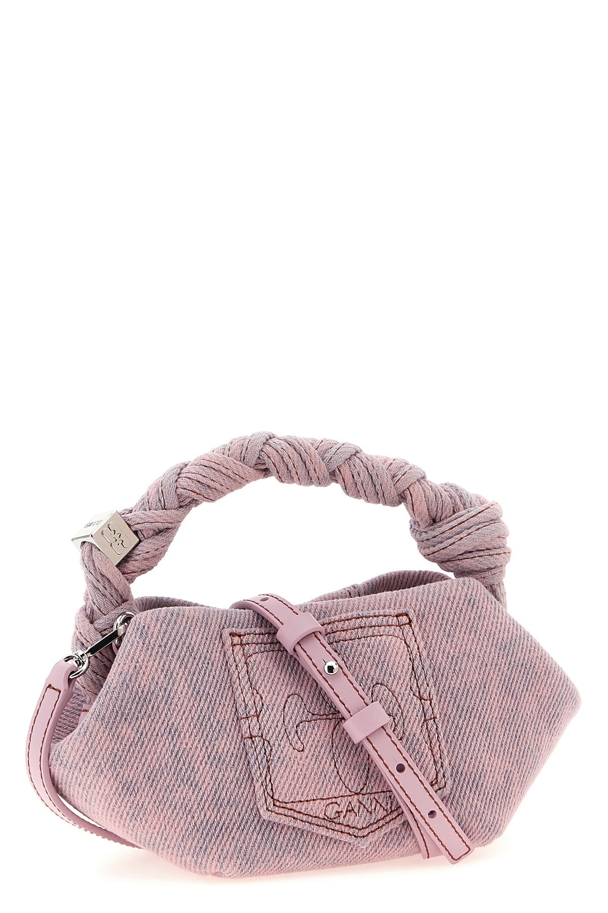 mini bou handbag in garment-dyed cotton denim